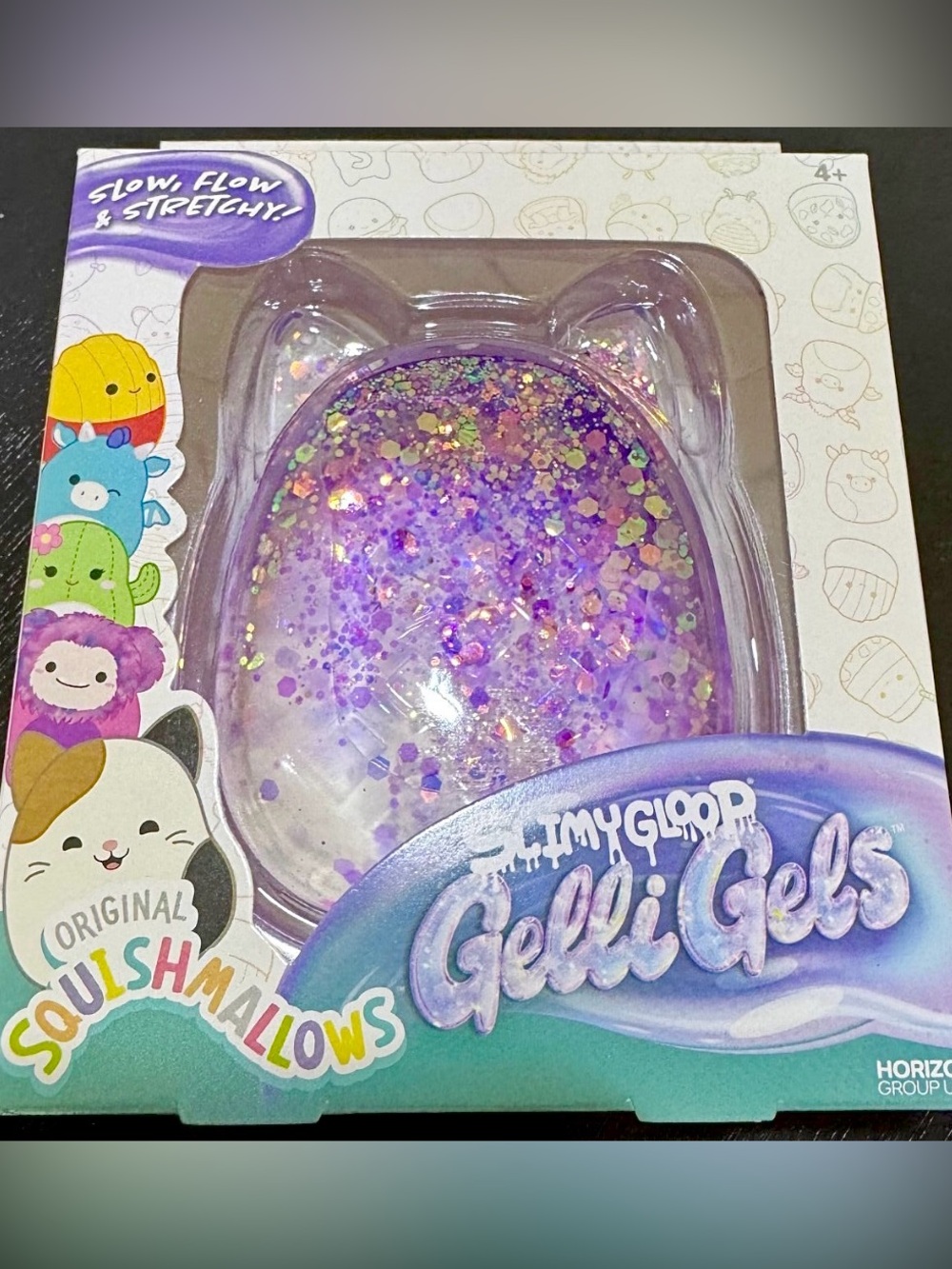 Squishmallows Purple Glitter Gelli Gels Cat Ear Slime NEW - Picture 5 of 5